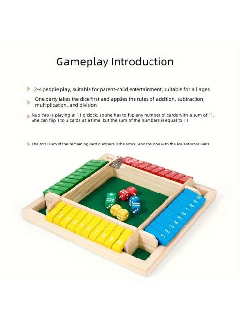 Színes kockás társasjáték