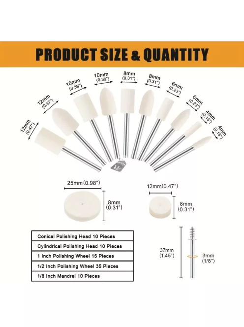 80db Polírozó csiszolókorong Forgószerszám-tartozék
