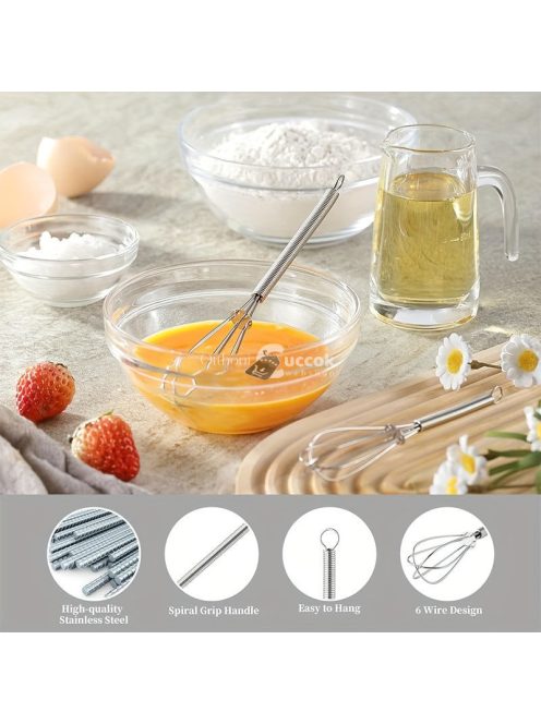 Rozsdamentes Acél Mini Habverő