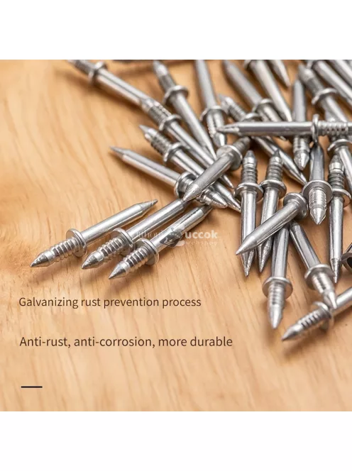 100 darab varrat nélküli duplafejű szegélyléc szeg