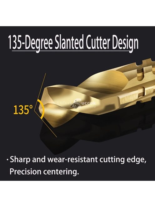 6 darabos titán csavart fúrószár készlet