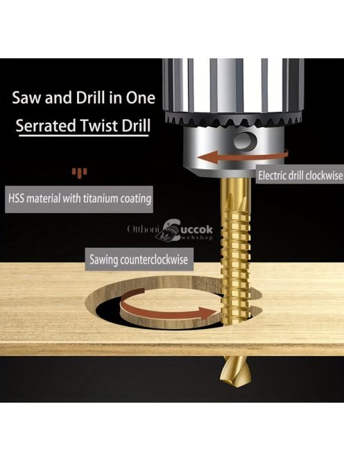 6 darabos titán csavart fúrószár készlet