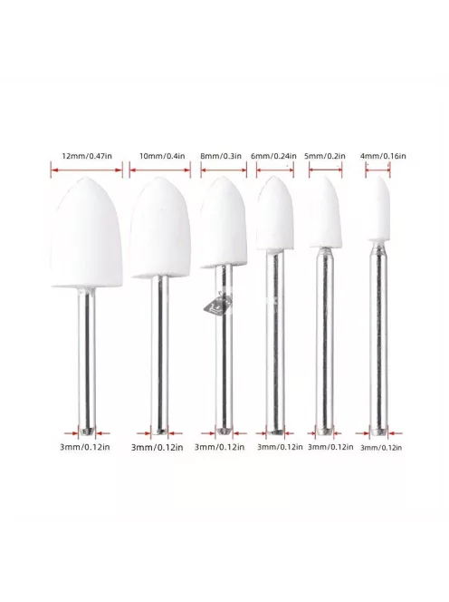 12 darabos gyapjú filc polírozó készlet mandrellel