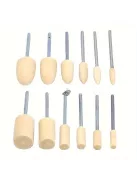 12 darabos gyapjú filc polírozó készlet mandrellel