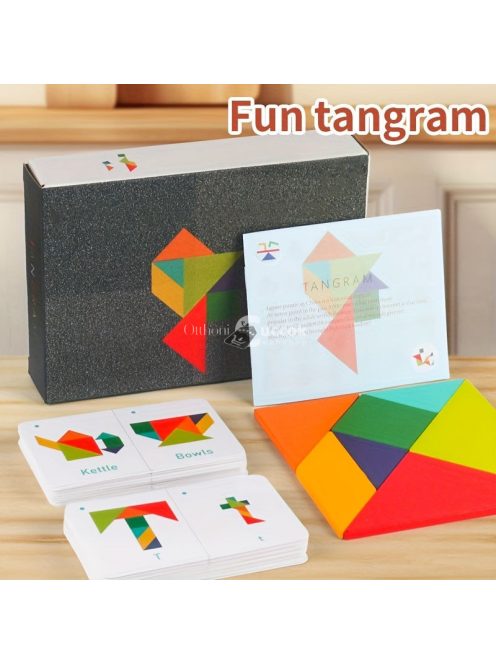 Fa Tangram geometriai alak kirakós játék