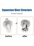 50db Alumínium Ötvözet Táguló Szegecsek Kerek Fejjel