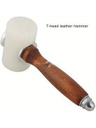 T alakú fa fogantyús bőr faragó kalapács