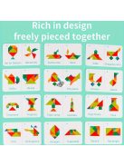 Fa Tangram geometriai alak kirakós játék