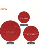 36 db-os kerek filc edényalátét és tányérelválasztó készlet
