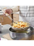 Prémium Rozsdamentes Acél Szűrő Fa Nyéllel