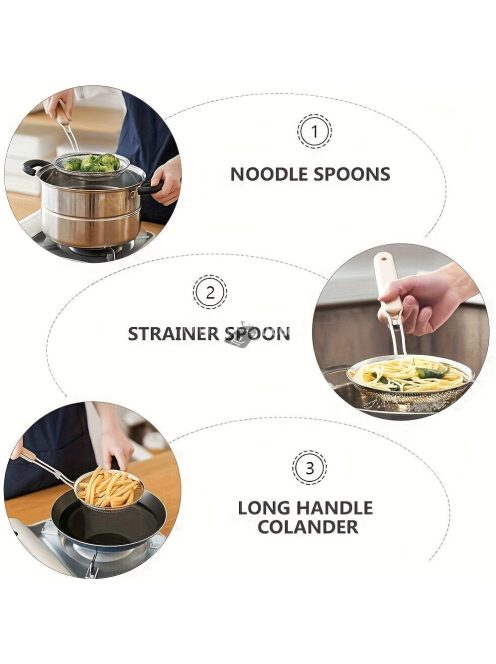 Prémium Rozsdamentes Acél Szűrő Fa Nyéllel