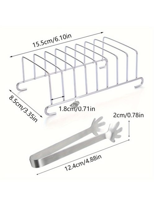 rozsdamentes acélból készült légkeverős sütőrács kiegészítő