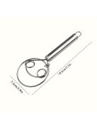 Rozsdamentes Acél Kézi Tésztakeverő és Tojásverő