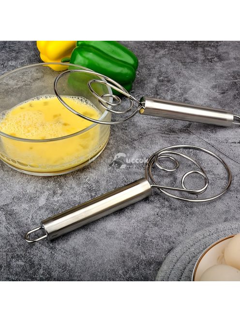 Rozsdamentes Acél Kézi Tésztakeverő és Tojásverő
