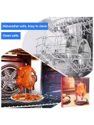 Rozsdamentes acél csirkesütő állvány csepegtető tálcával