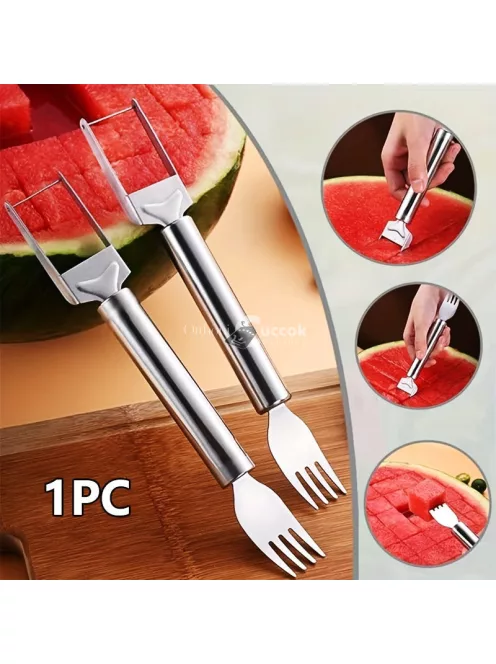 2-az-1-ben Rozsdamentes Acél Görögdinnye Szeletelő és Villa