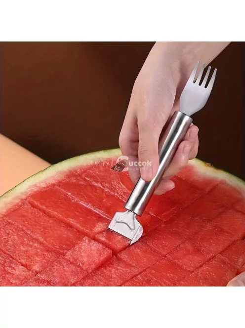 2-az-1-ben Rozsdamentes Acél Görögdinnye Szeletelő és Villa