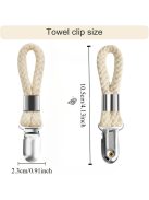 3db rozsdamentes fém fürdőszobai törölközőcsipesz húzóval