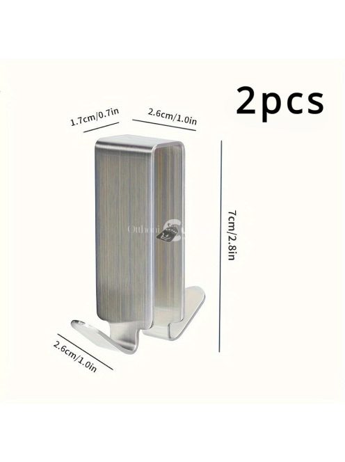 2db, prémium rozsdamentes acél fürdőszobai kampó