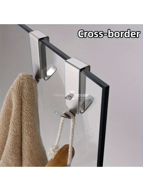 2db, prémium rozsdamentes acél fürdőszobai kampó