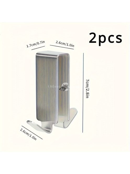 2db, prémium rozsdamentes acél fürdőszobai kampó