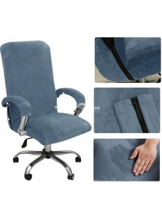 Bársony plüss rugalmas számítógépes irodai székhuzat