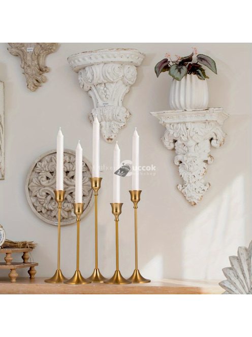 3 darab arany gyertyatartó