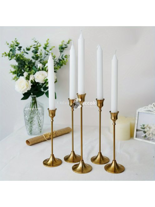 3 darab arany gyertyatartó