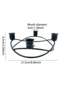 Elegáns Fekete és Arany Fém Gyertyatartó