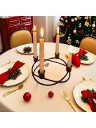 Elegáns Fekete és Arany Fém Gyertyatartó