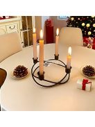 Elegáns Fekete és Arany Fém Gyertyatartó