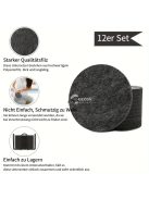 12 darab filc alátét támlóval