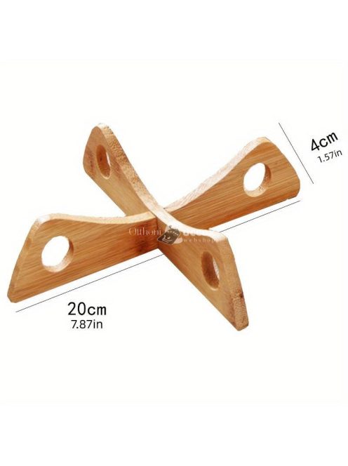 2 db Fa Trivet forró ételekhez - Hőálló és dekoratív konyhai asztali fa alátét