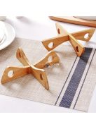 2 db Fa Trivet forró ételekhez - Hőálló és dekoratív konyhai asztali fa alátét