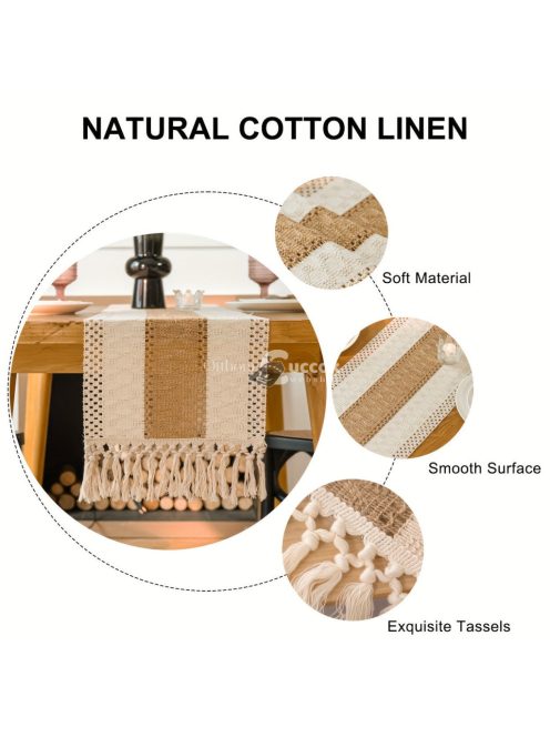 Horgolt Asztali Futó Bojttal