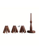 3 részes fa alátét készlet, fa alakú forró edénytartó