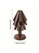 3 részes fa alátét készlet, fa alakú forró edénytartó