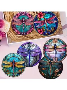   6db-os Fa Alátét Szett - Hőálló Dekoratív Asztali Szőnyegek Kávécsészékhez