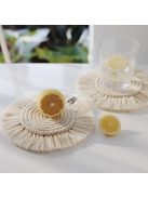 Kerek pamut fonott alátét