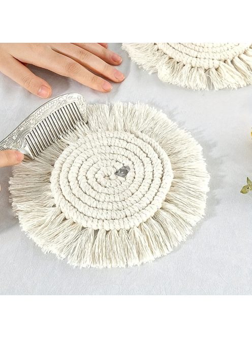 Kerek pamut fonott alátét