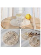 Kerek pamut fonott alátét