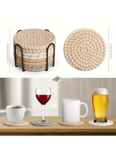 8 darabos Stílusos Szőtt Tányéralátét Készlet