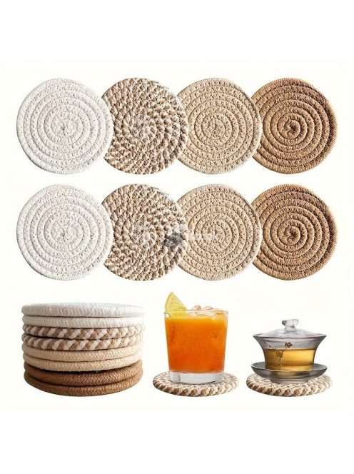 8 darabos Stílusos Szőtt Tányéralátét Készlet