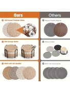 8 darabos Stílusos Szőtt Tányéralátét Készlet