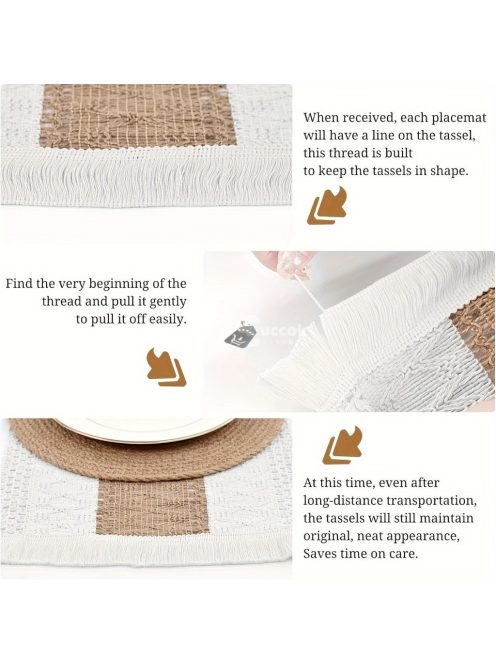 6db Boho Stílusú Asztali alátét