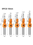 8 mm-es szárú HSS famegmunkáló süllyesztett maró bit