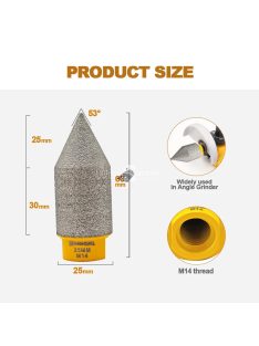   gyémánt fúrószerszám – furatkialakító, maró és csempeformázó porcelánhoz