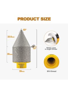   gyémánt fúrószerszám – furatkialakító, maró és csempeformázó porcelánhoz