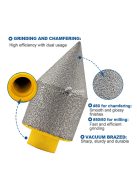 gyémánt fúrószerszám – furatkialakító, maró és csempeformázó porcelánhoz