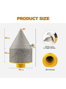   gyémánt fúrószerszám – furatkialakító, maró és csempeformázó porcelánhoz